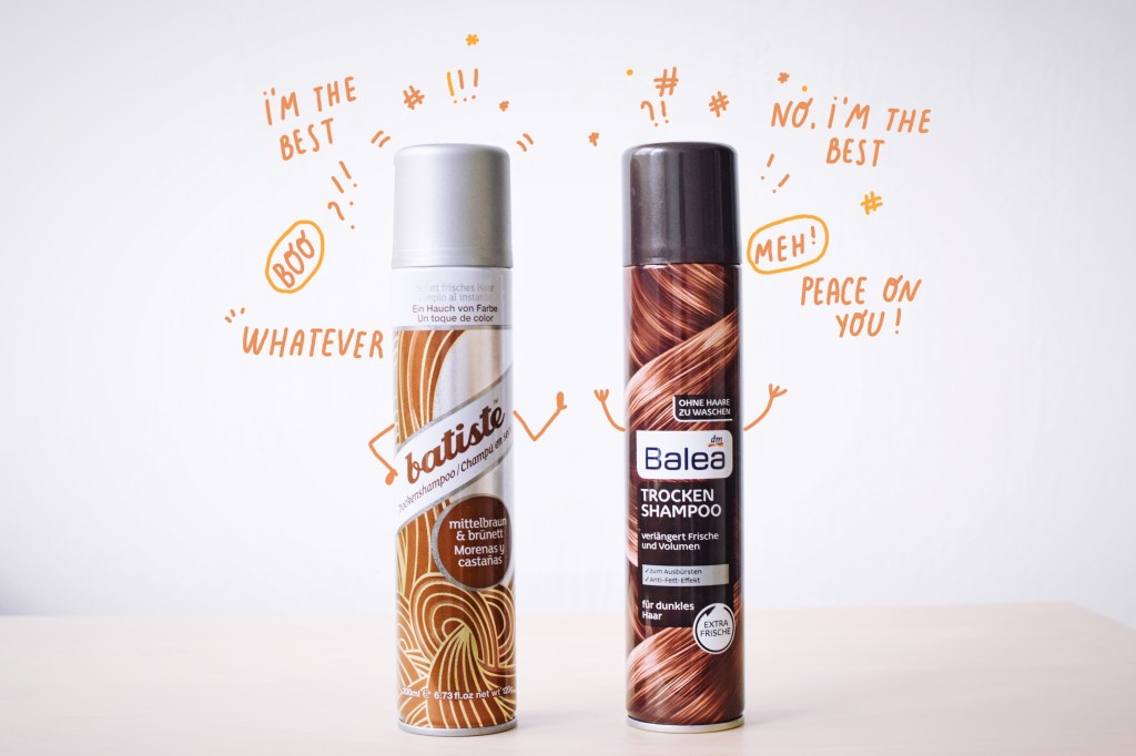 Comparatie „sampon” uscat Batiste &&nbsp;Balea